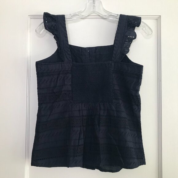 Loft | Eyelet Button-Down Shell - Picture 8 of 14